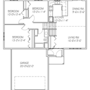 The Basswood IIII: 3 bed, 1 bath floor plan