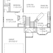 The Bayview: 2 bed, 1 bath floor plan