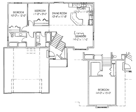 The Ironwood: 2 bed, 2 bath floor plan