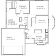 The Maple Ridge: 2 bed, 1 bath floor plan