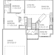 The Oakview I: 2 bed, 1 bath floor plan