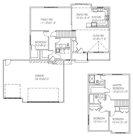 The Sommerset: 4 bed, 3 bath floor plan