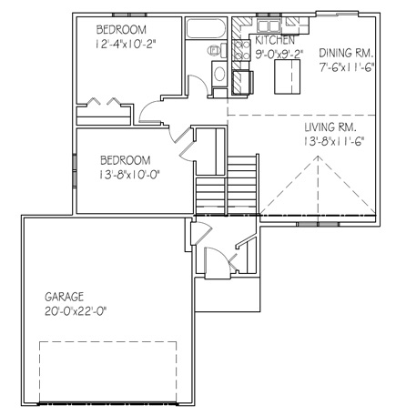 Floor plan of a move-in ready home in Clearwater, MN located at 1004 Nicole Avenue.