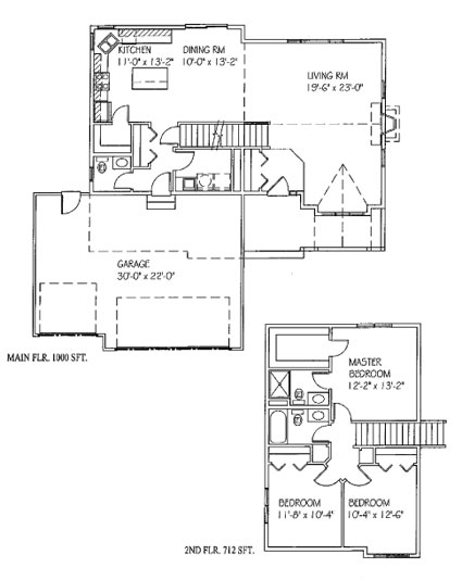 The Katelyn: 3 bed, 2 bath, 1712 sq ft floor plan